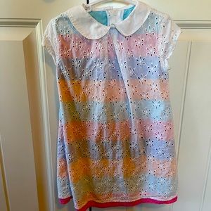 American Girl Eyelet Rainbow Dress 4T Mommy & Me Matching doll child Bitty Baby